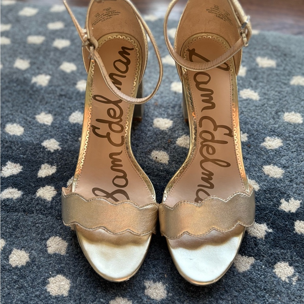 Sam Edelman Metallic Gold Heels